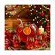 8 Pcs Glass Punch Bowl Set Christmas Party Bowl Set with 6 Punch Cups and Lad