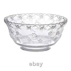 8 Quart Elegant Clear Premium Heavyweight Punch Bowl For Party & Wedding 12x6'