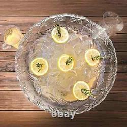 8 Quart Elegant Clear Premium Heavyweight Punch Bowl For Party & Wedding 12x6'