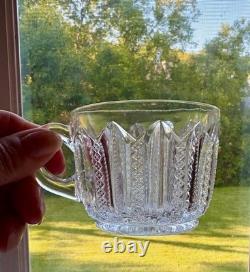(8) Rare Eapg Duncan & Millermardi Gras2-1/4 Footed Punch Bowl Cupseuc