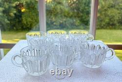 (8) Rare Eapg Duncan & Millermardi Gras2-1/4 Footed Punch Bowl Cupseuc