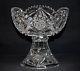 9 American Brilliant Period (abp) Cut Glass Punch Bowl & Stand