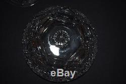 9 American Brilliant Period (abp) Cut Glass Punch Bowl & Stand