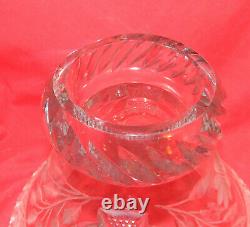 9 QT 1913 KUPFER Punch Bowl Cut Glass American Brilliant period horseshoe ABP