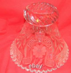 9 QT 1913 KUPFER Punch Bowl Cut Glass American Brilliant period horseshoe ABP