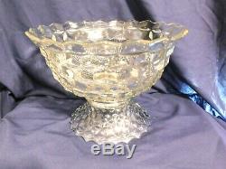 AA Fostoria American Huge 18 Punch Bowl with Stand - Rare It's the big one
