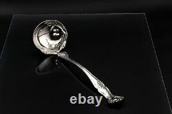 ABP American Brilliant Period Cut Glass 2 Part Heavy PUNCH BOWL & SILVER LADLE