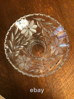 ABP Bowl American Brilliant Cut Glass Punch Bowl Fry Ivy or Ivy Variation