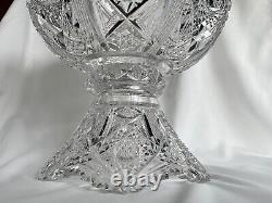 ABP Cut Glass Signed Hoare ABP American Brilliant Cut Glass 2 Piece Florence