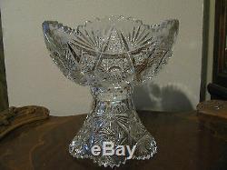 ABP Early 1900's Cut Glass Eggnog or Punch Bowl 8 3/4 t x 8 3/4 w SALE