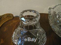 ABP Early 1900's Cut Glass Eggnog or Punch Bowl 8 3/4 t x 8 3/4 w SALE