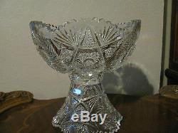 ABP Early 1900's Cut Glass Eggnog or Punch Bowl 8 3/4 t x 8 3/4 w SALE