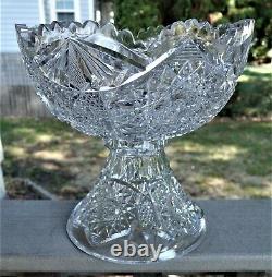 ABP Eggnog Footed Punch Bowl, Straus, Ca. 1910, 9 Inches, Fine Condition
