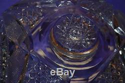 AMAZING American Brilliant Cut Glass/Crystal ABP Punch Bowl with Pedestal