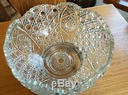 AMAZING! Gorgeous Vintage 41 Piece L. E SMITH GLASS DAISY & BUTTON PUNCH BOWL SET