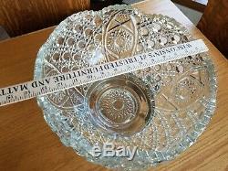 AMAZING! Gorgeous Vintage 41 Piece L. E SMITH GLASS DAISY & BUTTON PUNCH BOWL SET