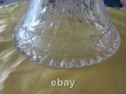 AMERICAN BRILLIANT Cut Glass 12 2 PC Pedestal Punch Bowl