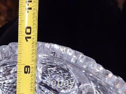 AMERICAN BRILLIANT Cut Glass 2PC PUNCH BOWL Pedestal Bowl 10 T x 10 W