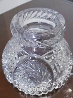 AMERICAN BRILLIANT Cut Glass Large Punch Footed Bowl & Base Pinwheel