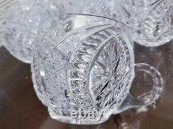 AMERICAN BRILLIANT Cut Glass Punch Cups 2 6/8 Set of 11pc