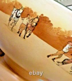ANTIQUE -1906- Royal Doultonl Coaching Days PUNCH BOWL Smooth, Earthenware