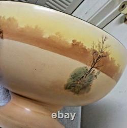ANTIQUE -1906- Royal Doultonl Coaching Days PUNCH BOWL Smooth, Earthenware
