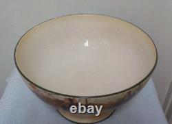 ANTIQUE -1906- Royal Doultonl Coaching Days PUNCH BOWL Smooth, Earthenware