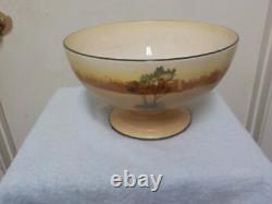 ANTIQUE -1906- Royal Doultonl Coaching Days PUNCH BOWL Smooth, Earthenware