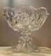 ANTIQUE AMERICAN BRILLIANT CUT GLASS PUNCH BOWL with BASE 19th CENTURY