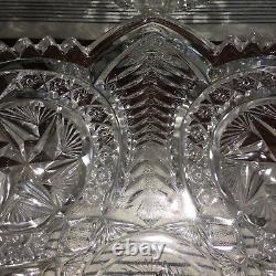 ANTIQUE PUNCH BOWL Mckee Glass Nortec-Centipede PRES-CUT EAPG ca. 1905-06