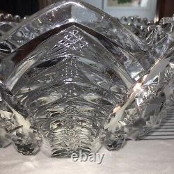 ANTIQUE PUNCH BOWL Mckee Glass Nortec-Centipede PRES-CUT EAPG ca. 1905-06