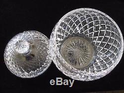 ANTIQUE WATERFORD CUT CRYSTAL PUNCH BOWL WithCOVER 13H, EXCELLENT CONDITION