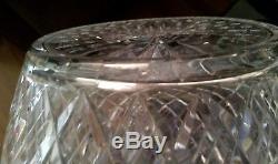 ANTIQUE WATERFORD Pineapple Cut Crystal Punch Bowl WithLid 13H, EXCELLENT