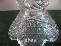 Abp Cut Glass Punch Bowl On Stand Amazing Price Very Heavy