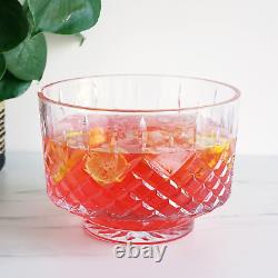 Admiral Crystal Punch Bowl Vintage Style Glass Punch Bowl for Parties Servew