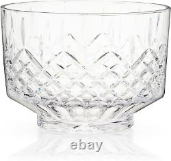 Admiral Crystal Punch Bowl Vintage Style Glass Punch Bowl for Parties Servew