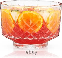 Admiral Crystal Punch Bowl Vintage Style Glass Punch Bowl for Parties Servew