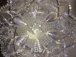 Amazing Large Cut glass crystal Punch bowl