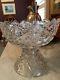 American Brilliant ABP Punch Bowl With silver plated Pairpoint Ladle