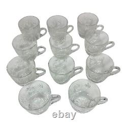 American Brilliant Crystal Cut Glass Punch Bowl Set