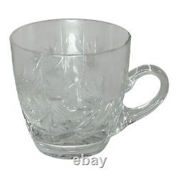 American Brilliant Crystal Cut Glass Punch Bowl Set