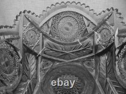 American Brilliant Cut Glass 1876-1916 Holiday punch bowl Diana by Libbey Rare