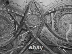 American Brilliant Cut Glass 1876-1916 Holiday punch bowl Diana by Libbey Rare