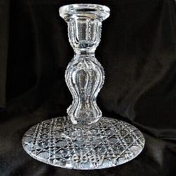 American Brilliant Cut Glass 2pc Punch Bowl India by Bergen candlestick base