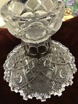 American Brilliant Cut Glass Base For Primadonna Punchbowl. NEW Lower Price
