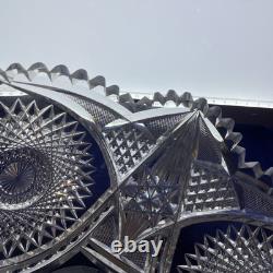 American Brilliant Cut Glass Meriden Barclay 32 Pt Star ABP Punch bowl 2 Piece