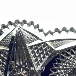 American Brilliant Cut Glass Meriden Barclay 32 Pt Star ABP Punch bowl 2 Piece