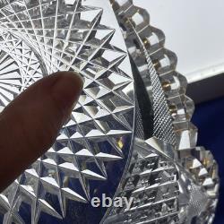 American Brilliant Cut Glass Meriden Barclay 32 Pt Star ABP Punch bowl 2 Piece