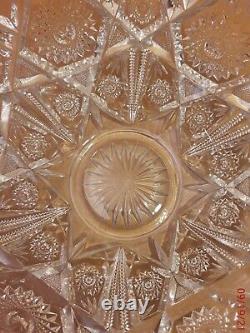 American Brilliant Cut Glass Punch Bowl