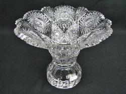 American Brilliant Cut Glass Punchbowl By T. B. Clark 1908 Alpenglow Pattern